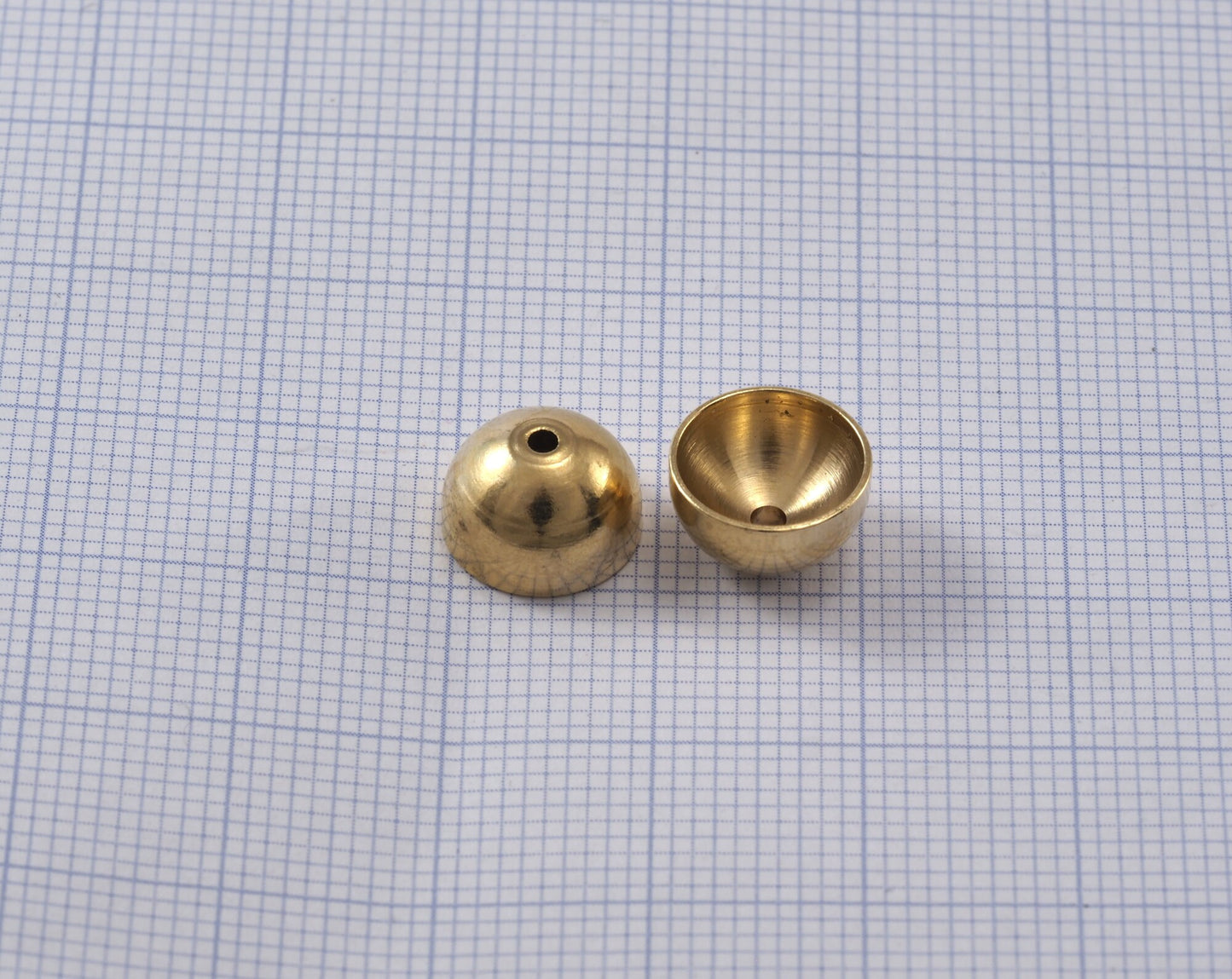 ends cap, brass 10x6mm (9mm inner) Raw brass cord tip ends, ribbon end, ENC9 2325