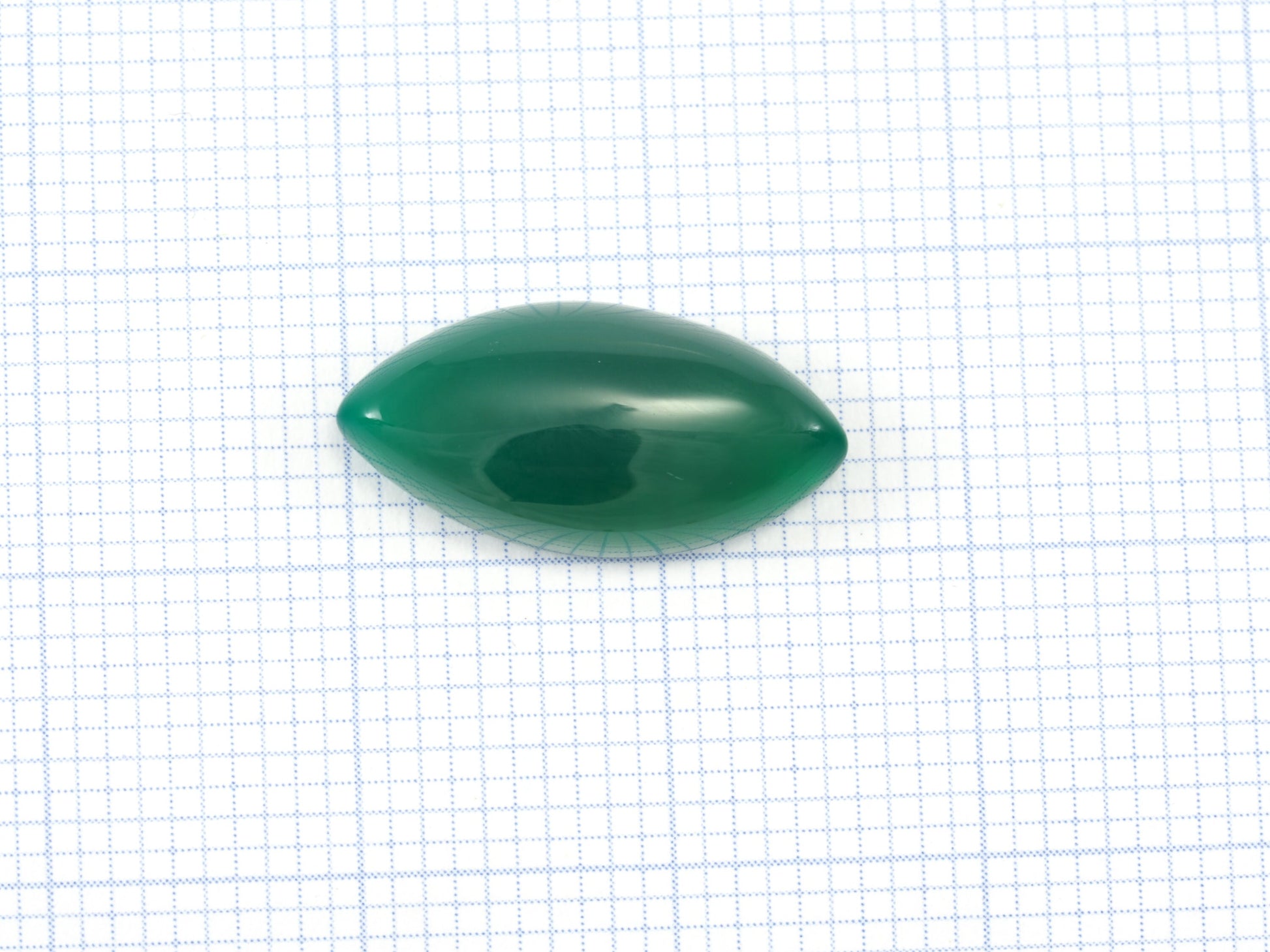 Natural Green Agate marquise shape cabochon 5x10mm 082 - no hole