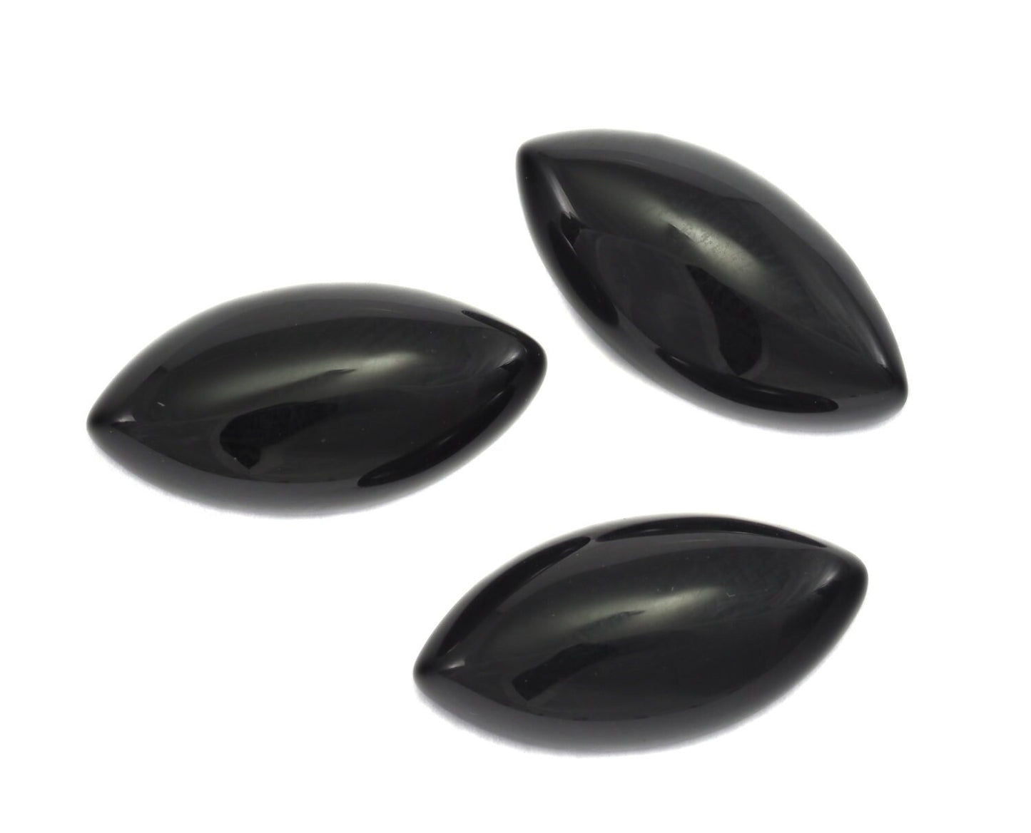 Natural Onyx marquise shape cabochon 5x10mm 082 - no hole