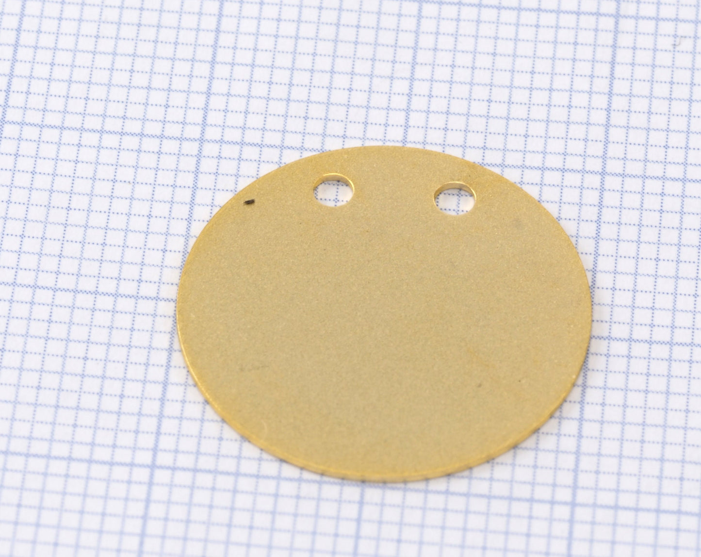 Circle tag Gold Plated Brass 20mm 2 hole Charms ,Findings 61-125