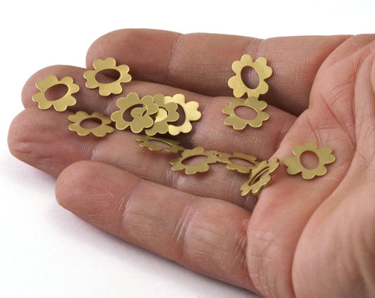 Clover tag 12mm thickness 0.3mm Raw brass charms findings pendants earring stamping 2329-20