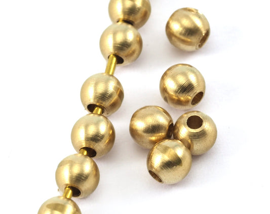 solid brass spacer bead 3mm (hole 15 gauge 1.5mm) raw brass findings bab1.5 2271