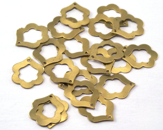 Oval tag with hole 15x12mm thickness 0.3mm Raw brass charms findings pendants earring 2332-21
