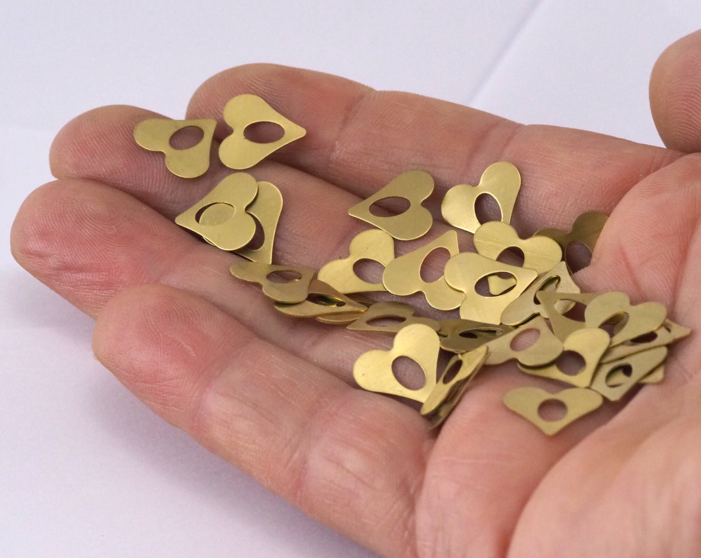 Heart tag 12mm thickness 0.3mm Raw brass charms findings pendants earring stamping 2332-19