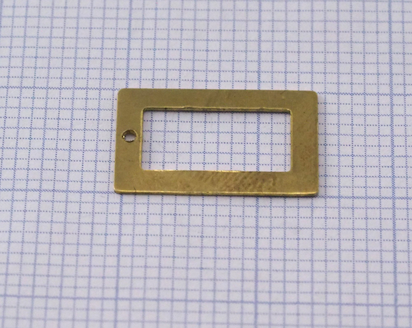 Rectangle tag with hole 15x10mm thickness 0.3mm Raw brass charms findings pendants earring 2332-22