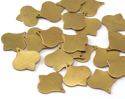 tag with hole 15x14mm thickness 0.5mm Raw brass charms findings pendants earring stamping 2333-50