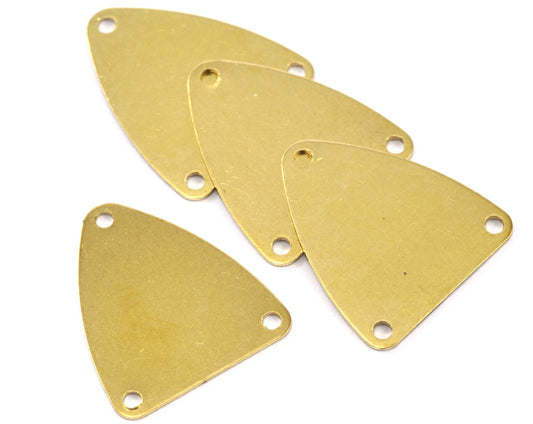 triangle tag 3 hole 80 pcs 16x18mm raw brass raw brass connector charms ,raw brass findings 942R-64