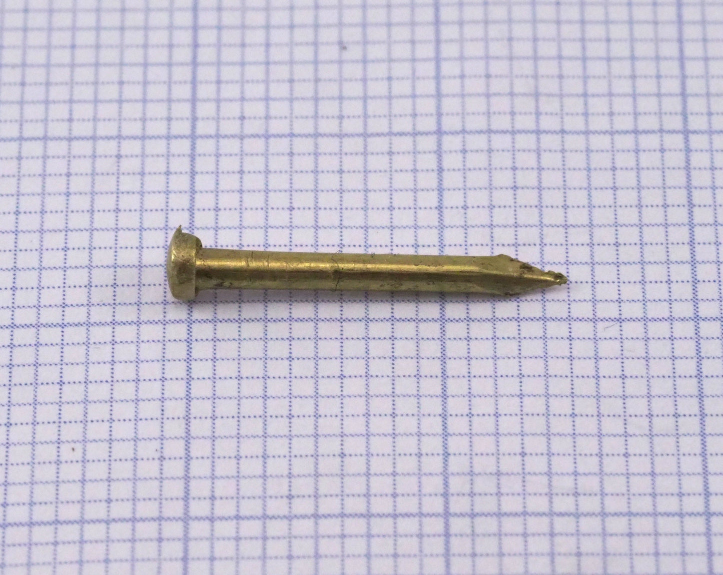 Escutcheon Pins 1.5x15mm 1/16x19/32 inch Nails Raw Brass tacks brads String art 2334-22.5