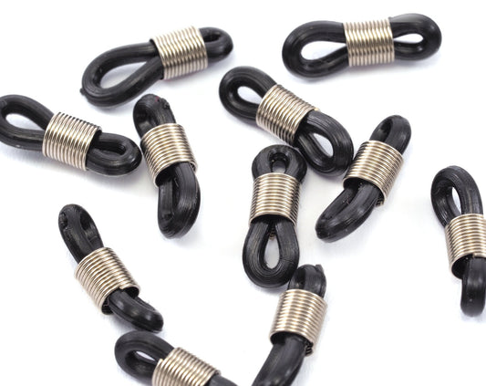 Rubber Glasses Chain Holders - Replacement Loops for Glasses Chains - Four Spare Glasses Chain Ends - Rubber Spectacle Holder Ends 2499
