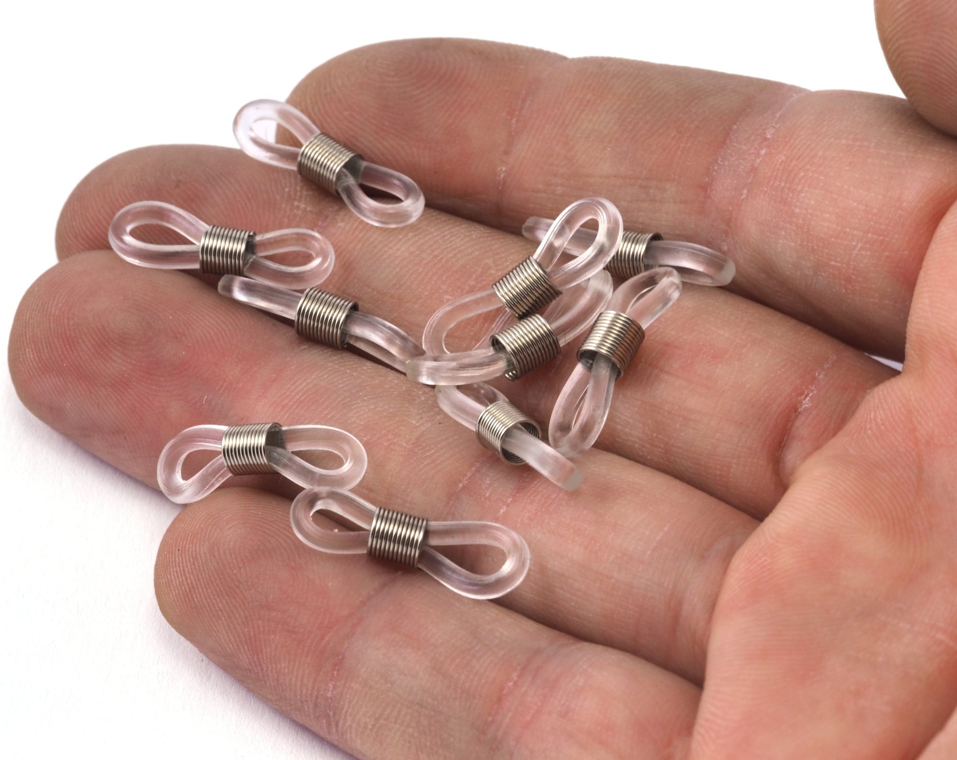 Rubber Glasses Chain Holders - Replacement Loops for Glasses Chains - Four Spare Glasses Chain Ends - Rubber Spectacle Holder Ends 2498