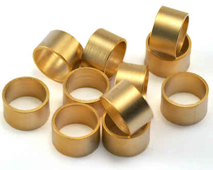 Brass spacer bead 10x6mm (hole 9mm) MATTE gold plated solid bab9 1591G