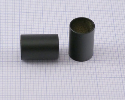 Black painted tube brass 10x15mm (hole 9mm) O22