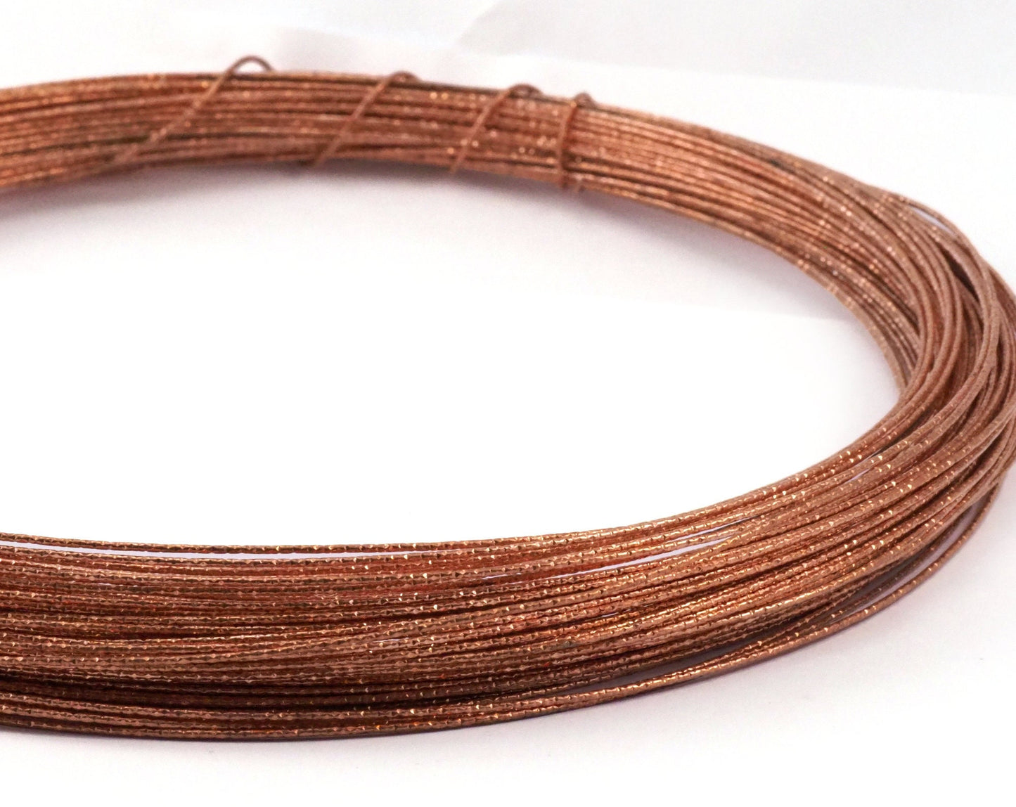 Wire Art Textured Round Raw Copper Wire 1.2mm 0.045" 17 Gauge raf4-03