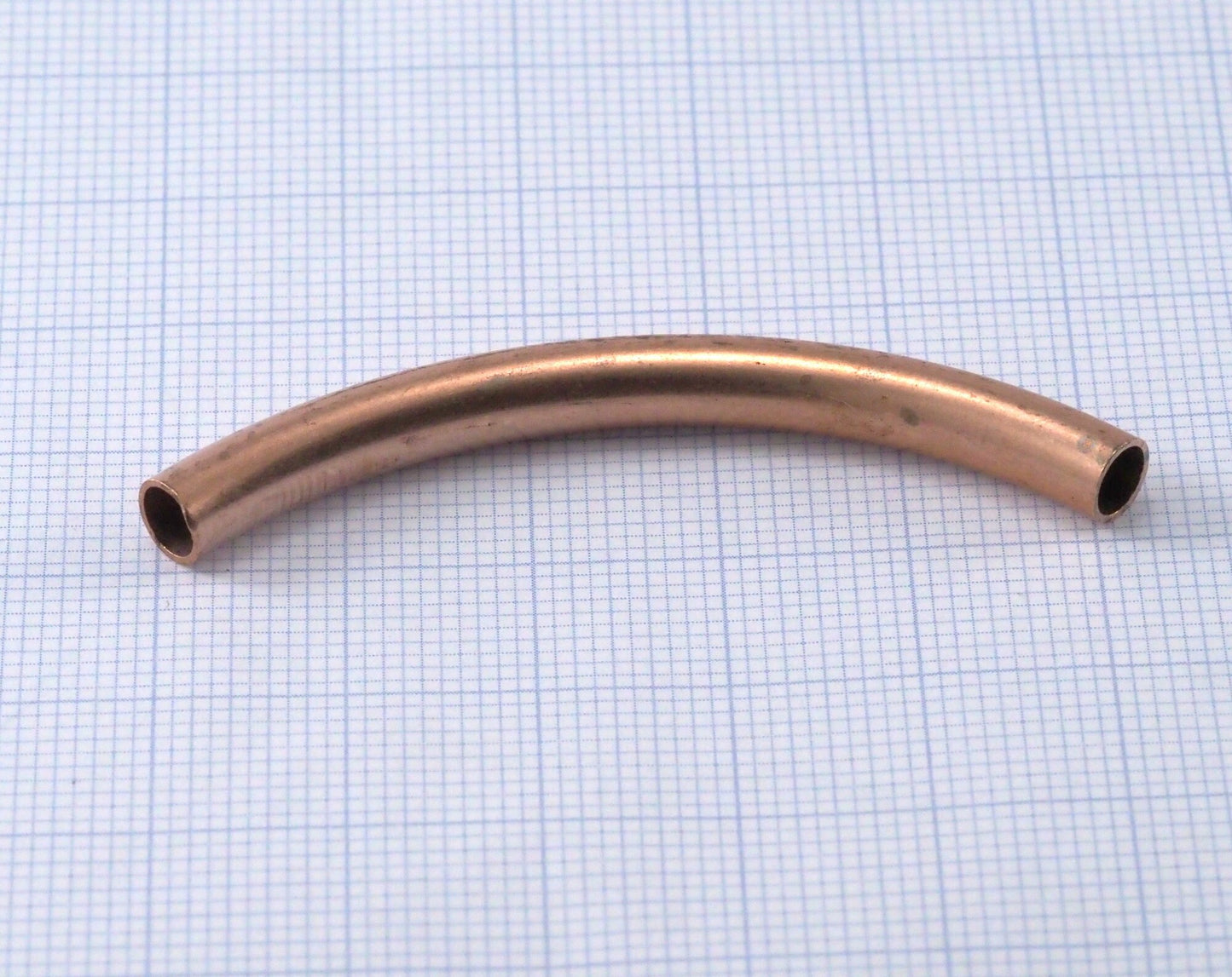 Curved Tube Raw copper 55x5mm (hole 4mm) Charms,Pendant,Findings spacer bead 2347