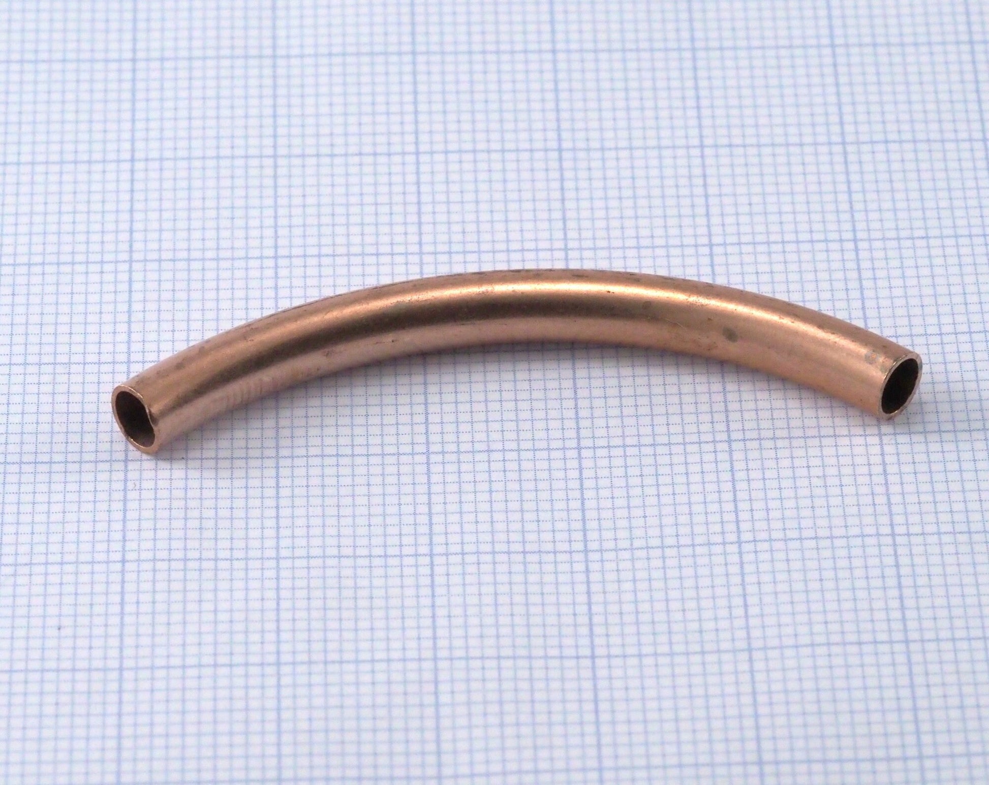 Curved Tube Raw copper 55x5mm (hole 4mm) Charms,Pendant,Findings spacer bead 2347