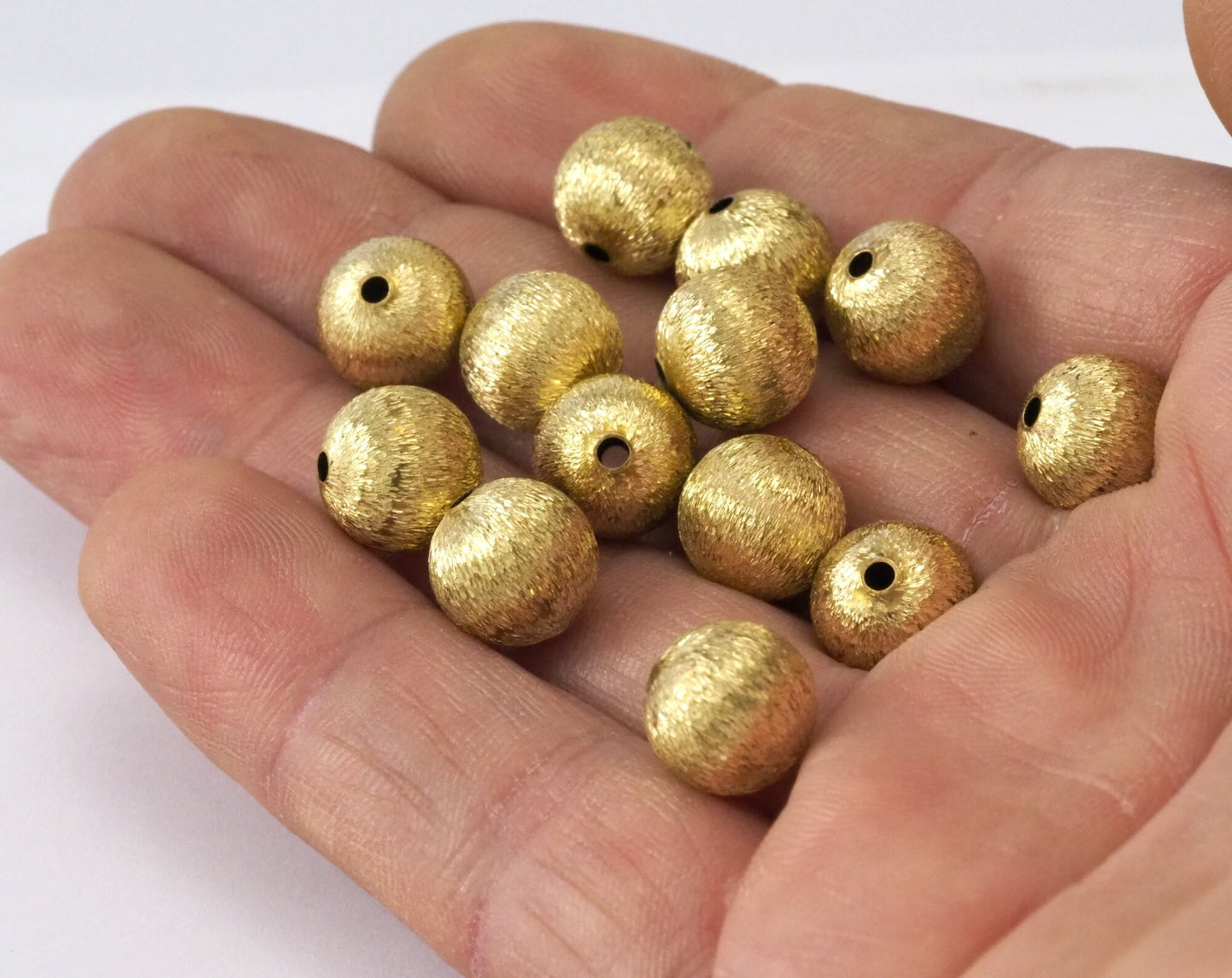 Raw Brass Spacer Bead , 10mm hole 2mm bab2 2350