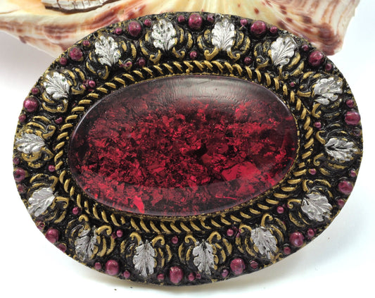 Belt Buckle, Vintage Resin Wall decor 100x76mm limited stock Made in Germany bjk050