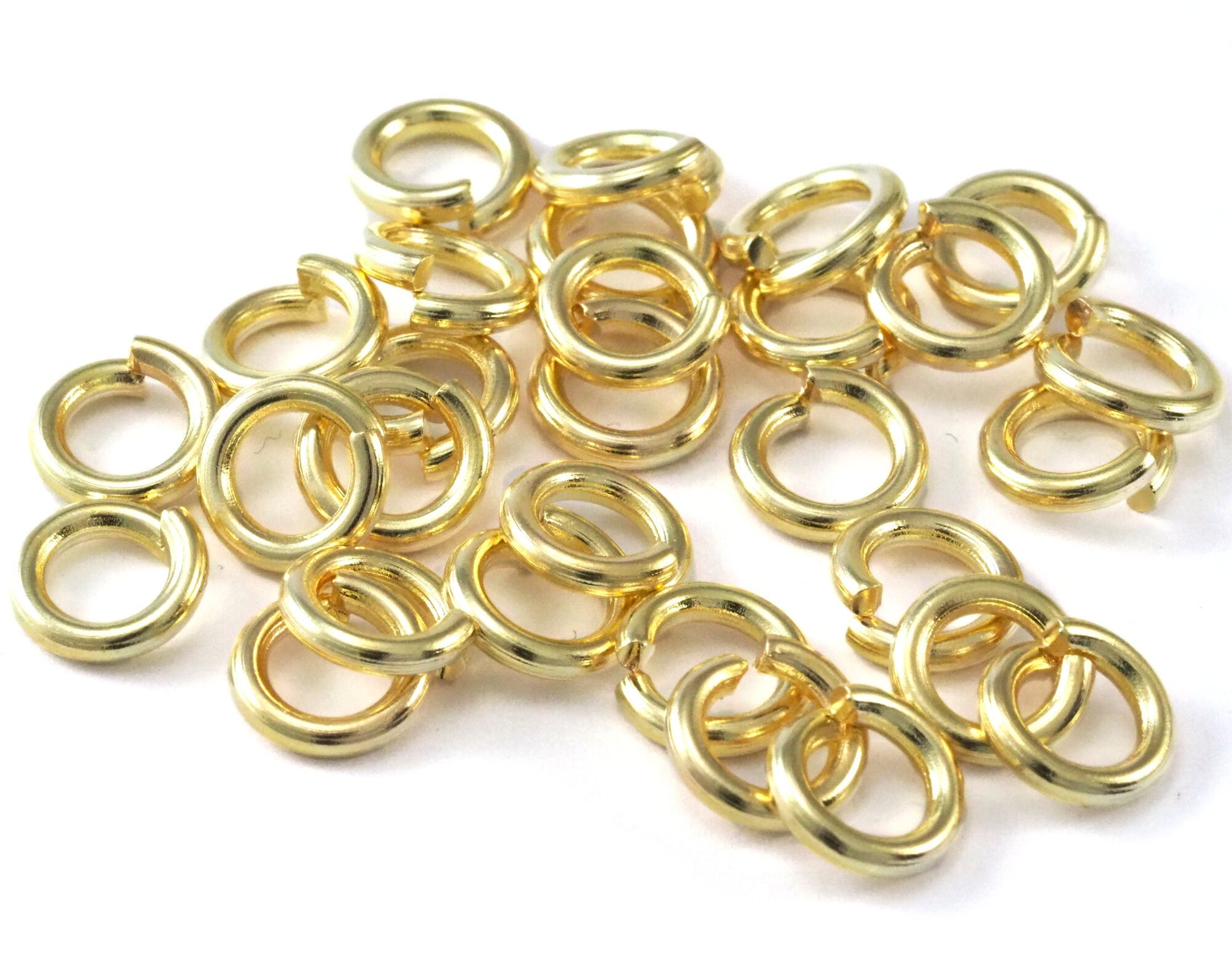 Raw brass (varnish) 10mm 12 gauge( 2mm ) jump ring 1012JV-40 1862V