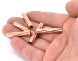 Raw Copper Swirl tube 5.5x30mm (4.5mm hole) finding charm pendant 2293