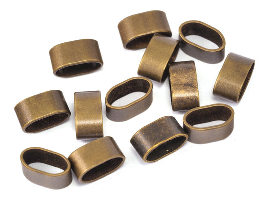 Spacer leather, ribbon ,cord ,slider , hole 7.6x3.7mm 4.7x8.7x4.5mm antique brass tube beads, babs 1706