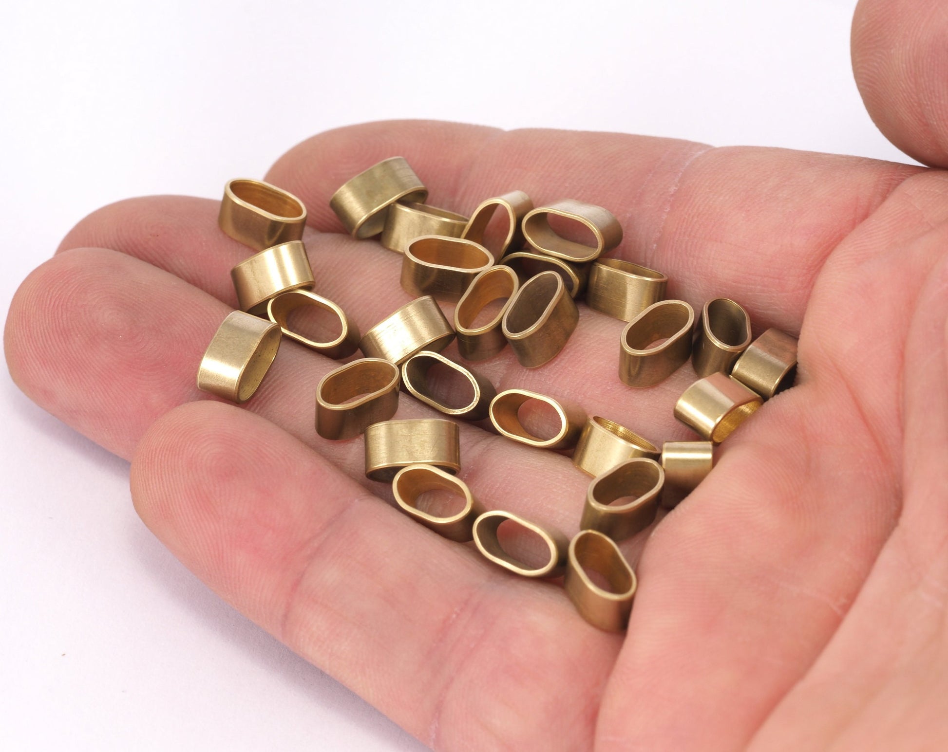 Spacer leather, ribbon ,cord ,slider , hole 7.6x3.7mm 4.7x8.7x4.5mm Raw brass tube beads, babs 1706