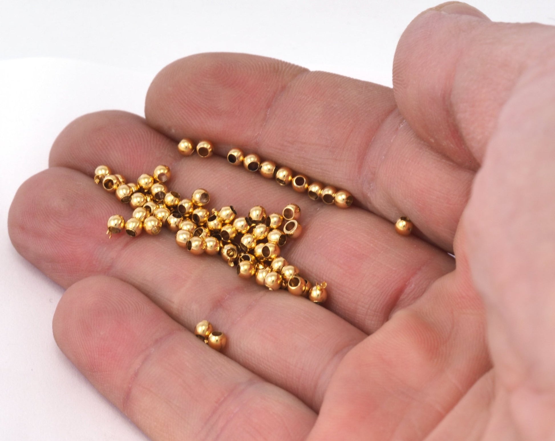 Brass spacer bead gold plated 3mm (hole 15 gauge 1.5mm) findings bab1.5 2271