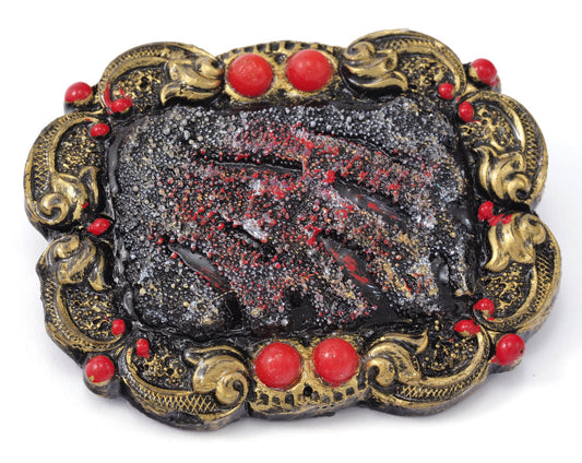 Belt Buckle, Vintage Resin Wall decor 60x46mm limited stock Made in Germany bjk055