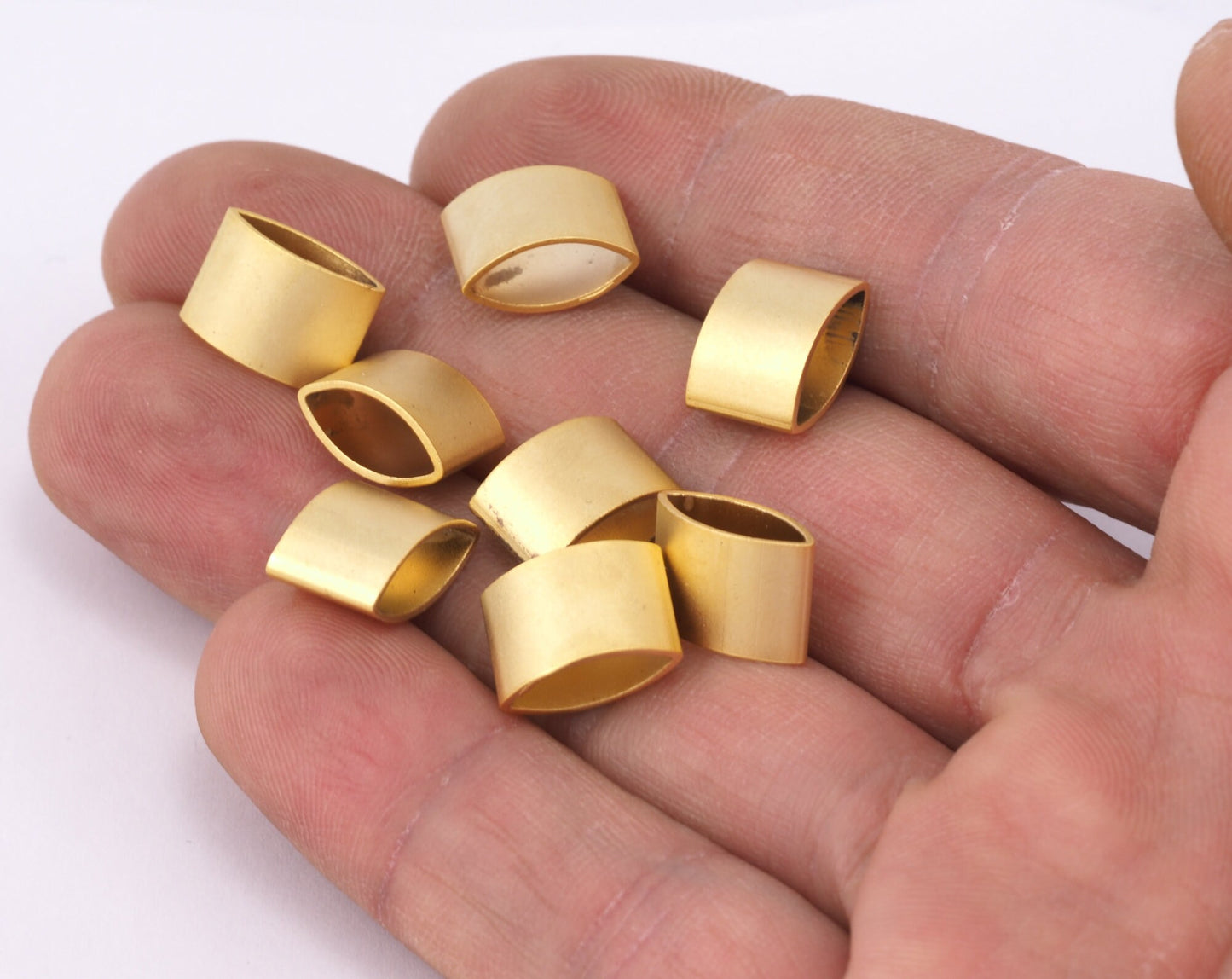 Marquise shape tube Gold plated Copper 6x12x8.5mm (5x10mm hole) finding charm pendant 2295