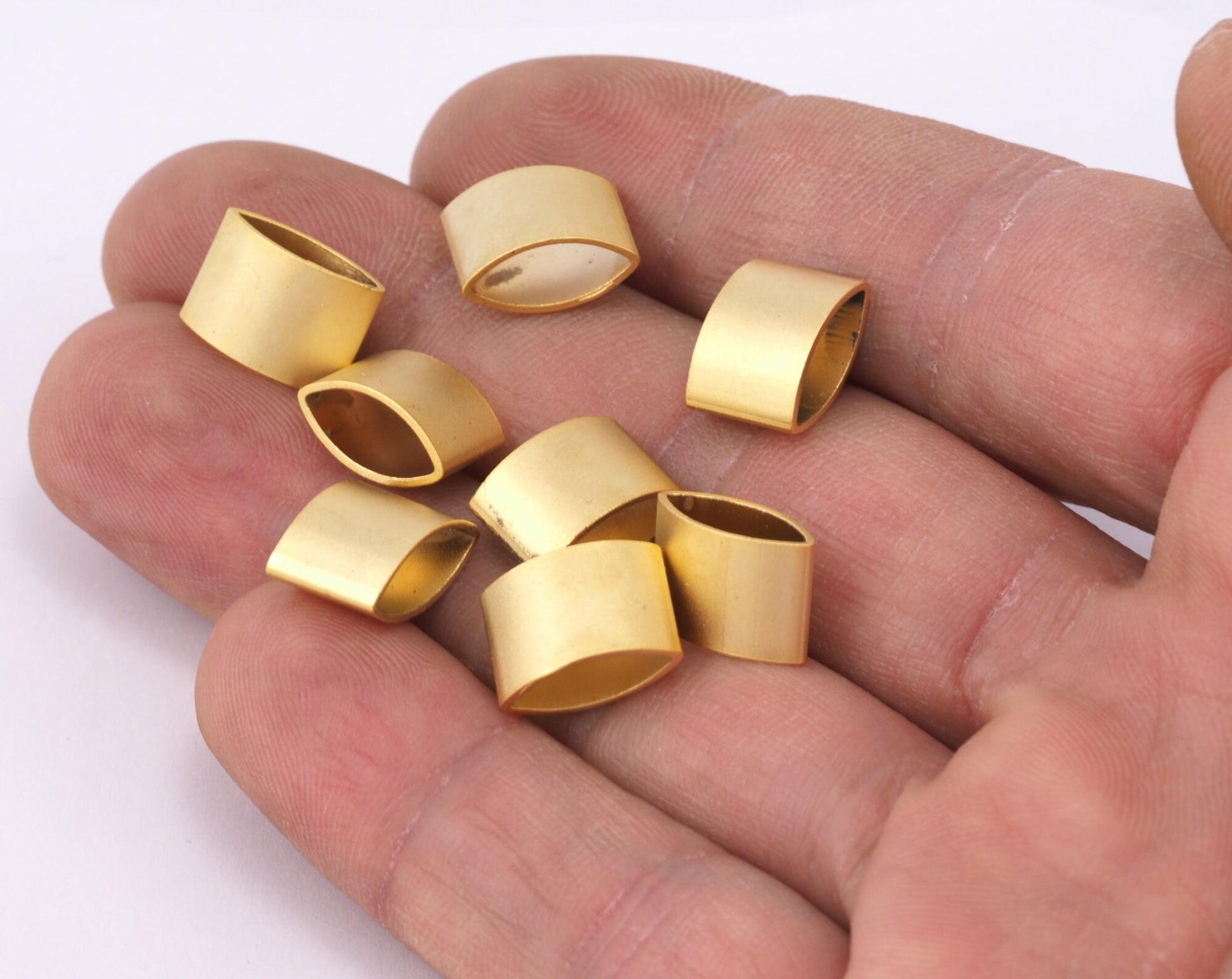 Marquise shape tube Gold plated Copper 6x12x8.5mm (5x10mm hole) finding charm pendant 2295