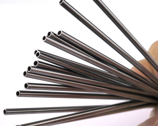 Himmeli Gunmetal Plated Copper Tubes Beads 2.5x50mm copper tubes Cek003-110