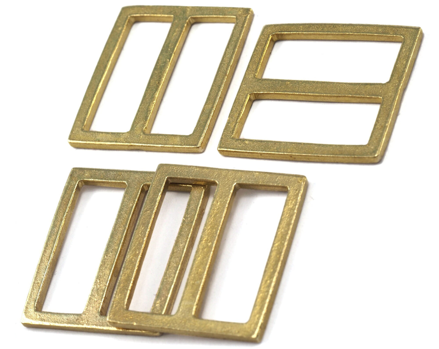 Rectangle slide buckles , Strap adjuster, Bag handbag strap fastener 31x28mm Raw brass 2308