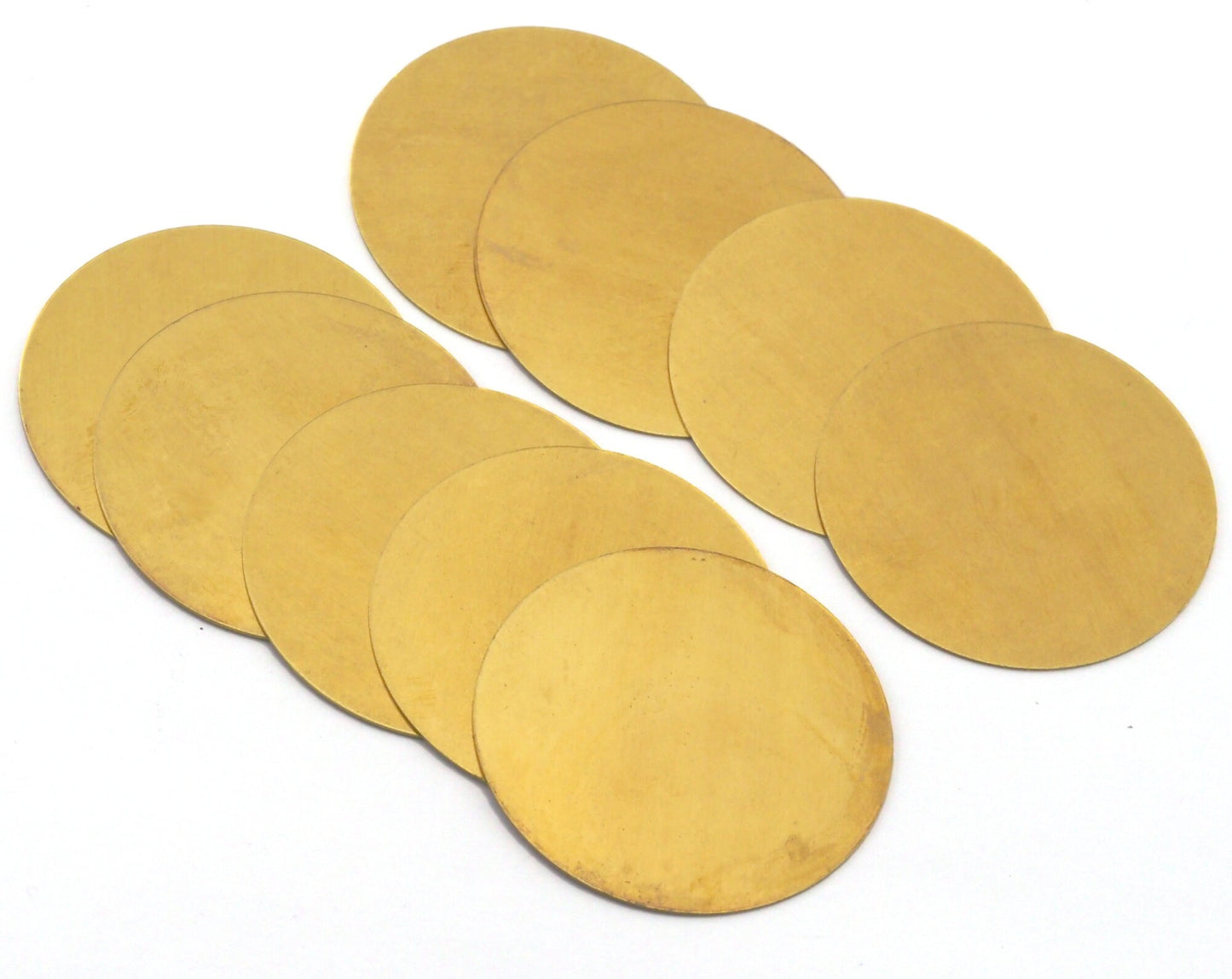 Circle Tag Raw Brass 40mm (0.5mm thickness) Findings Charms 2384-500