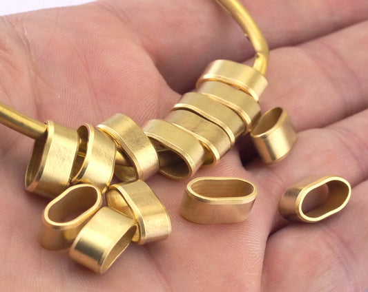 Spacer leather, ribbon ,cord ,slider , hole11x4.6mm Outer dimensions:12.5x.6.5x6mm Raw brass tube beads, babs 2385