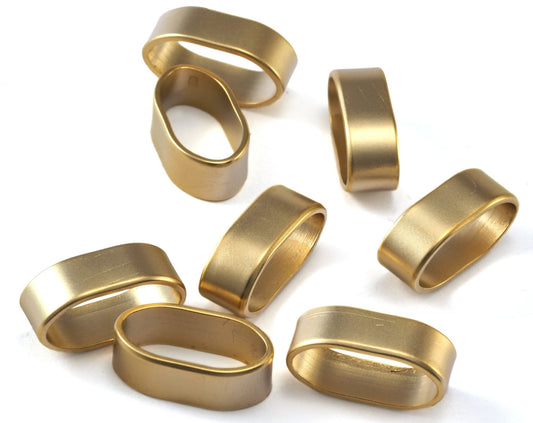 leather, ribbon ,cord ,slider , 18x9x6mm Matte gold plated brass spacer hole 16x7mm bab 2324