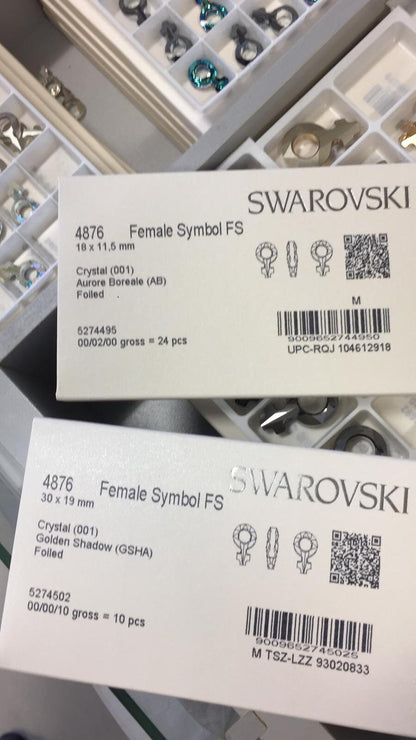Male Symbol 4878 Swarovski Aurore Boreare (AB) 18x11.5mm foiled Limited Stock