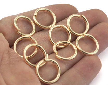 Jump ring raw brass (lacquer) 16mm 12 gauge( 2mm ) 2394