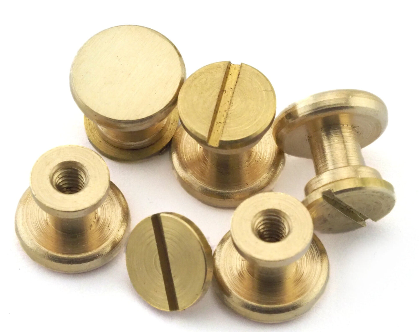 chicago screw / concho screw Raw Brass 11x9mm shirt collar tuxedo stud, 2397