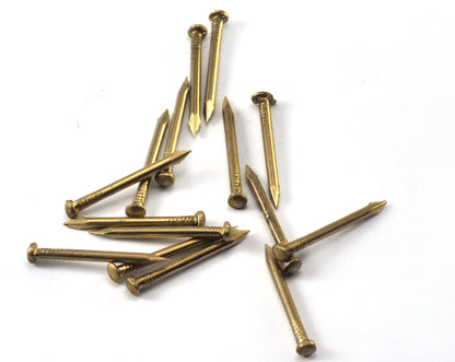 Escutcheon Pins 2x26mm 5/64x1 1/32 inches Nails Raw Brass tacks brads String art 2328-70