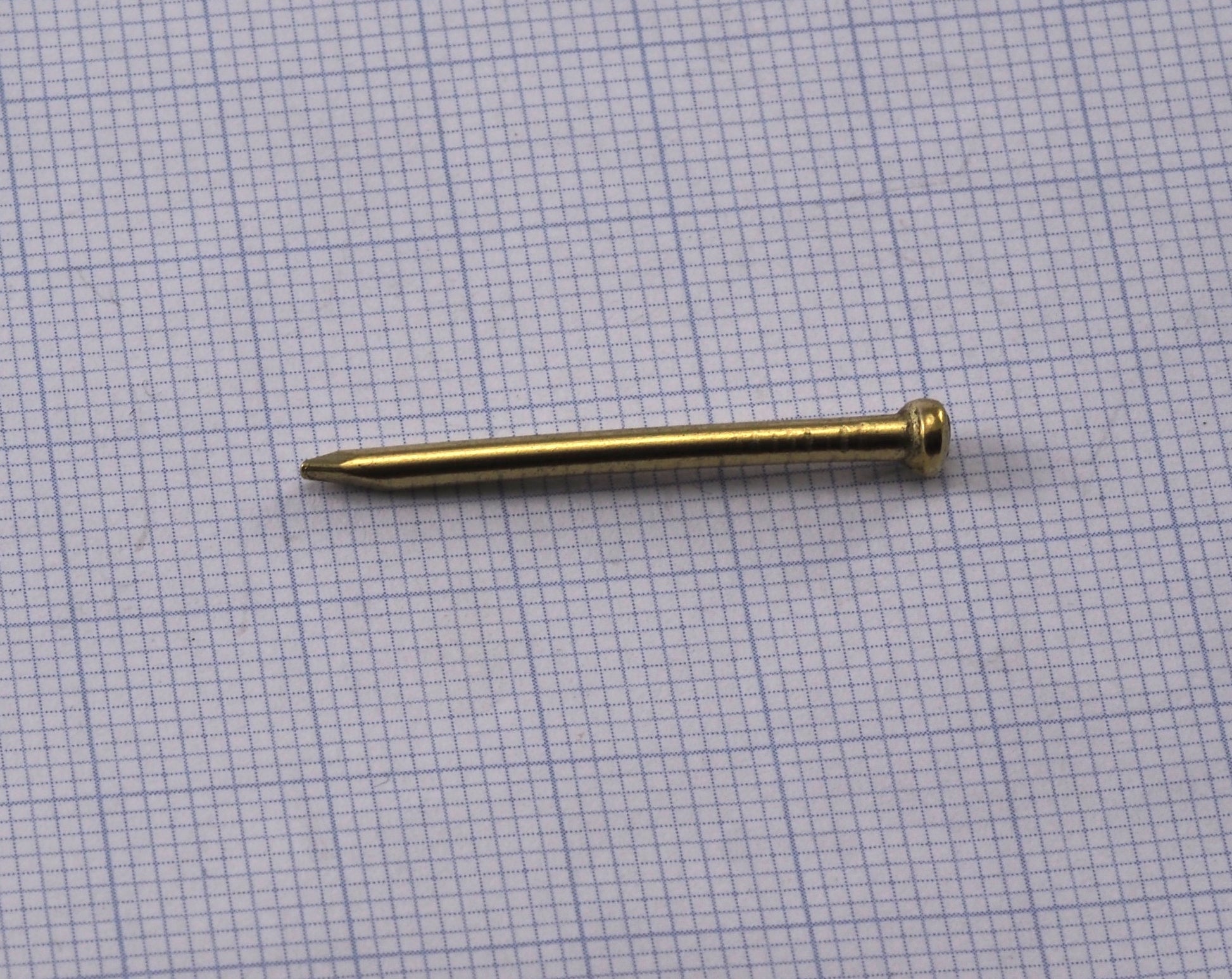 Escutcheon Pins 2x30mm 5/64x1 3/16 inches Nails Raw Brass tacks brads String art 2328-80