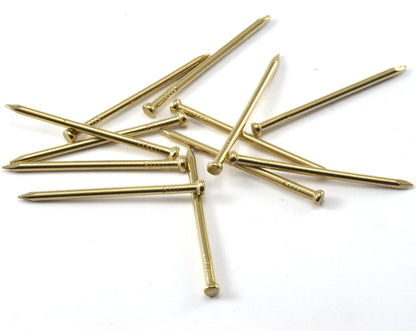 Escutcheon Pins 2x40mm 5/64x1 37/64 inches Nails Raw Brass tacks brads String art 2328-110