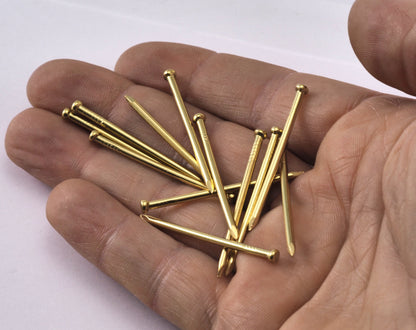 Escutcheon Pins 2x40mm 5/64x1 37/64 inches Nails Raw Brass tacks brads String art 2328-110