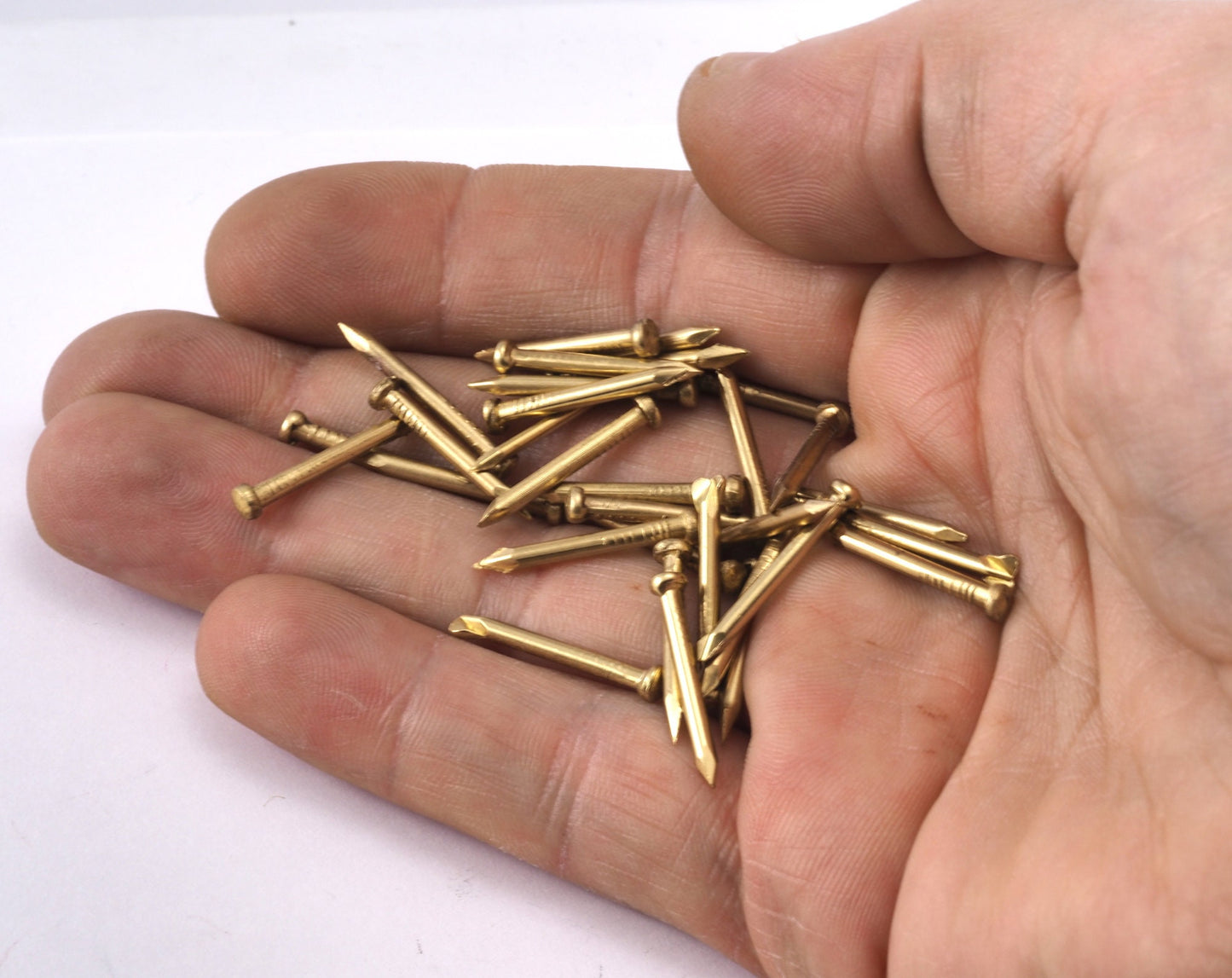 Escutcheon Pins 2x21mm 5/64x53/64 inch Nails Raw Brass tacks brads String art 2328-60