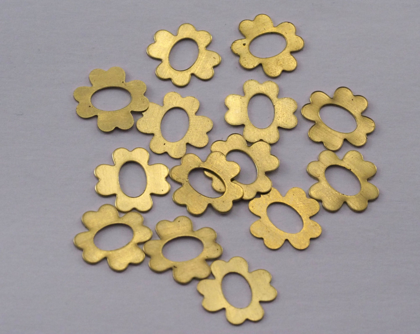 Clover tag 12mm thickness 0.3mm Raw brass charms findings pendants earring stamping 2329-20
