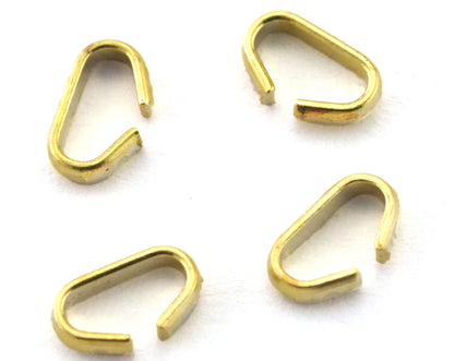 Pinch Bails in Gold Tone Brass 5x3x1mm pendant connectors, necklace clasps,pendant clasps 2401