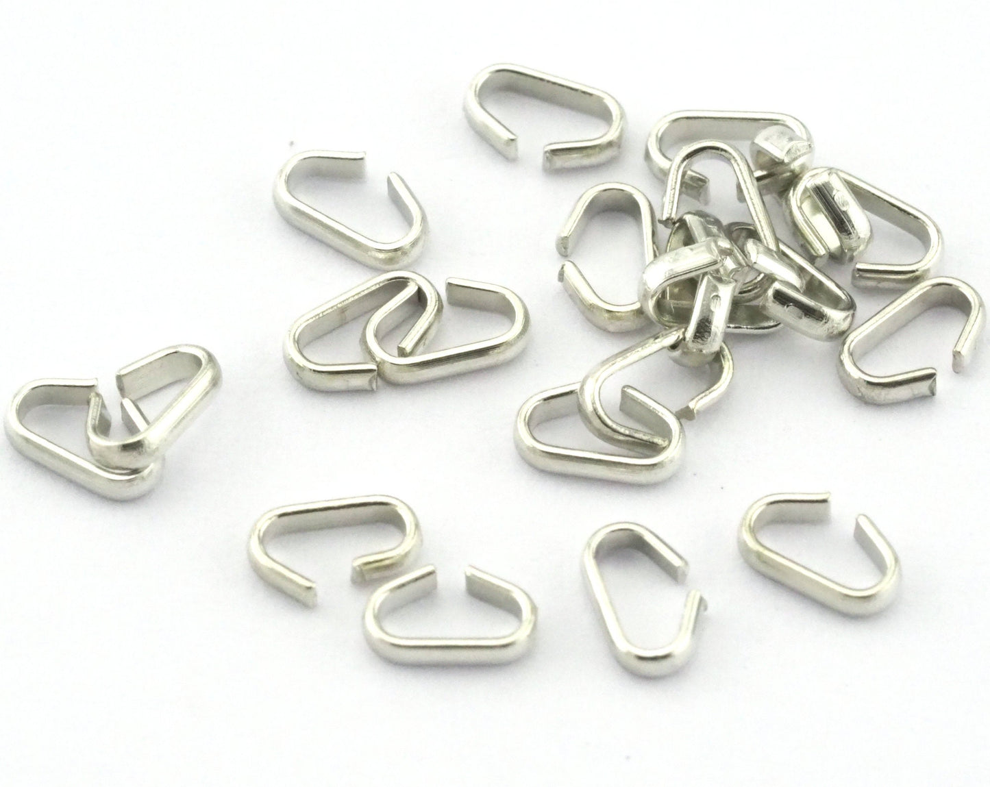 Pinch Bails in Silver Tone (Nickel Free) Brass 5x3x1mm pendant connectors, necklace clasps,pendant clasps 2401