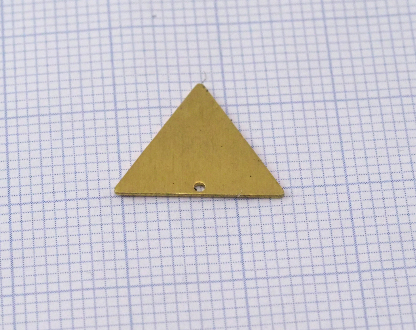 Triangle tag with hole 13mm thickness 0.4mm Raw brass charms findings pendants earring stamping 2333-35