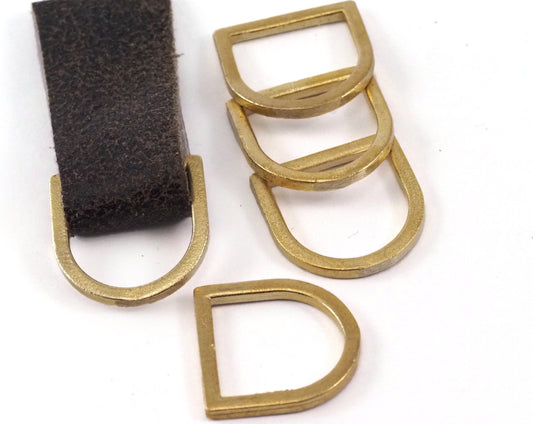 D Shape Buckle Loop Bag handbag strap 18x18mm Raw brass 2337