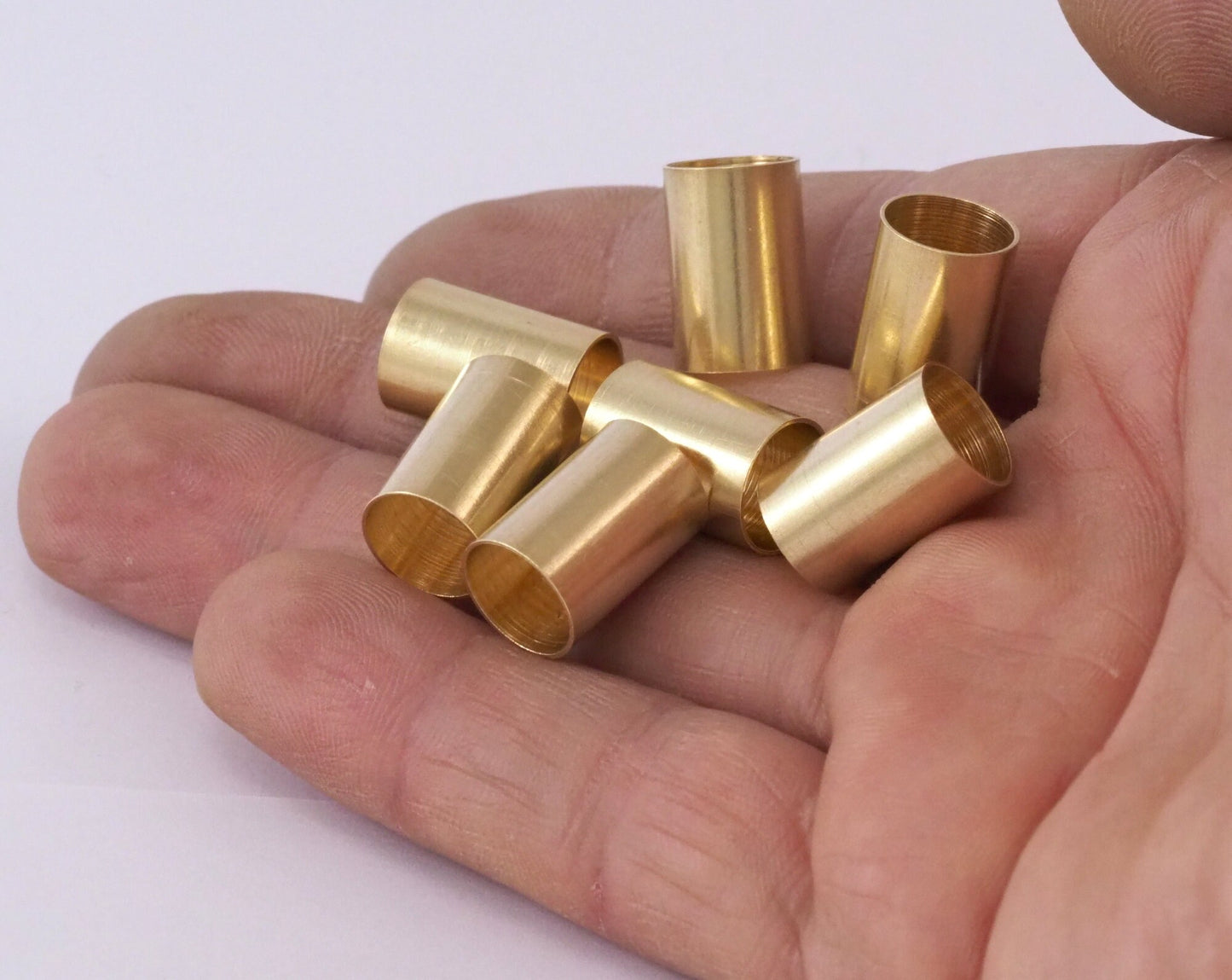 Raw brass tube 10x15mm (hole 9mm) spacer bead O22