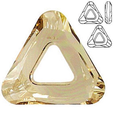 Cosmic triangle fancy stone 4737 Swarovski® crystal bermuda blue 14mm cab100-04