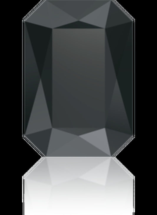 Rectangle octagon large fancy stone Swarovski® 4627 jet hematite unfoiled 27X18.5MM